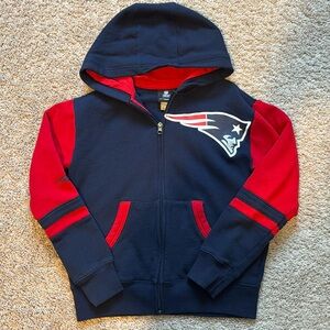 Patriots zip up hoodie, youth medium 10/12